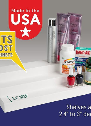 Dial Industries 3 Tier Adjustable Canned Goods Shelves for Kitchen Cabinet and Pantry Organization