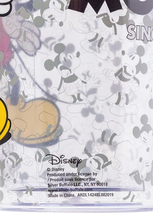 Silver Buffalo Disney Vintage Mickey Mouse Since 1928 Double Wall Travel Tumbler with Slide Close Lid, 20 Ounces