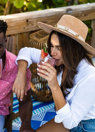 Tervis Clear & Colorful Tabletop 12oz Made in USA Double Walled Insulated Tumbler Travel Cup Keeps Drinks Cold & Hot, 12oz, Clear