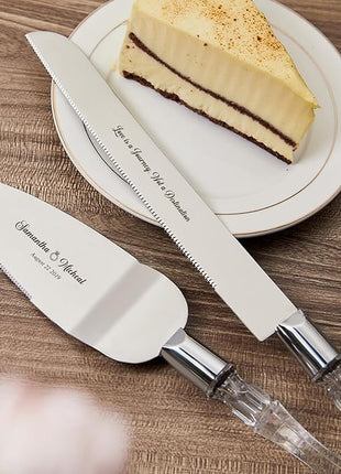 AW BRIDAL Personalized Cake Cutting Set for Wedding, Stainless Steel Wedding Cake Knife Set Wedding Anniversary Engagement Gifts for Couples//DK001CPP67//