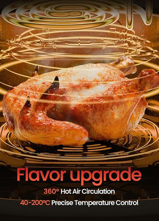 TOPZEE Air Fryer 12-in-1, Compact & Large 5.5-Qt Airfryer, 100-400℉ Precise Heat, 360°Hot Air Circulation, 95% Less Oil, Quick Easy Meals, Bake, Dry, Reheat, Frozen, Broil, Proof