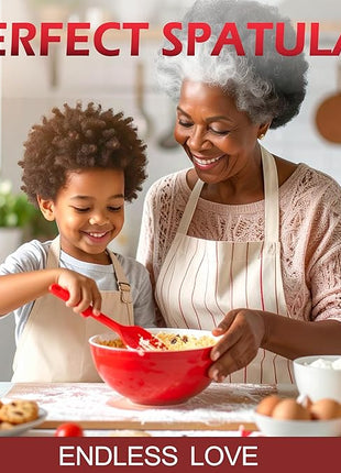 MASUS Silicone Spatula Set 4 Pc Rubber Spatulas With a Turner For Nonstick Pans – Rubber Spatula Set Heat Resistant 600°F For Baking- Cooking plastic spatula, BPA-Free, Dishwasher Safe