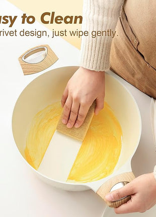 SENSARTE Ceramic Cookware Set, Pots and Pans Set Non stick, 14-Piece Induction Cookware, Non toxic Healthy Non Stick Kitchen Cooking Set, with Frying Pans Set, PFAS PTFE PFOA PFOS Free