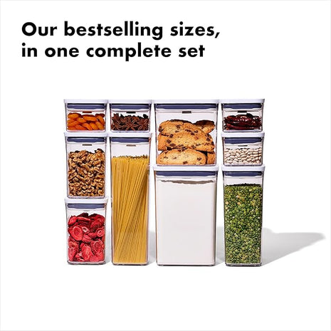 OXO Good Grips 10-Piece POP Container Set for Kitchen Storage, Pantry Organization