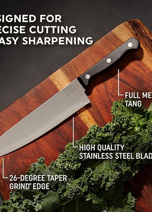 Chicago Cutlery Essentials 3-Piece Kitchen Chef Knife Set With Stainless Steel Blades For Home Kitchen