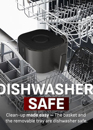 T-fal Infrared Air Fryer, 2x Faster Than Traditional Heating*, Large Air Fryer Dehydrator Combo, 8 Cooking Functions, Window With Light, No-Shake Technology, Dishwasher Safe, 1800W, Black