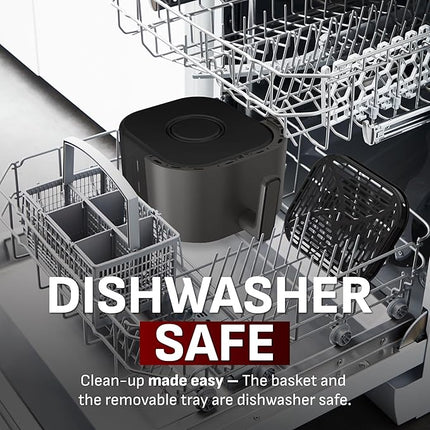 T-fal Infrared Air Fryer, 2x Faster Than Traditional Heating*, Large Air Fryer Dehydrator Combo, 8 Cooking Functions, Window With Light, No-Shake Technology, Dishwasher Safe, 1800W, Black