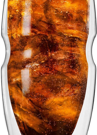 Ozeri Serafino Double Wall Insulated Beverage and Coffee Glasses, 12-Ounce, Set of 2