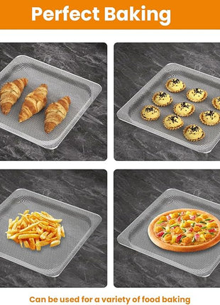 for Ninja Foodi Replacement Tray, Original Replacement Baking Trays for NINJA SP100 SP101 Foodi Digital Air Fryer Oven, Mesh Basket, Ideal Accessories for Air Frying and Dehydrating (For SP100 Series)