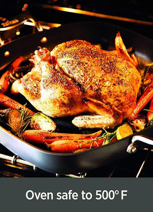 All-Clad Essentials Hard Anodized Nonstick Sauce Pan Set 4 Piece, 8, 10.25 Inch, 4 Quart Oven Broiler Safe 500F Pots and Pans, Cookware Black