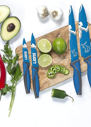 The Sports Vault NFL Detroit Lions 5-Piece Kitchen Knife Set