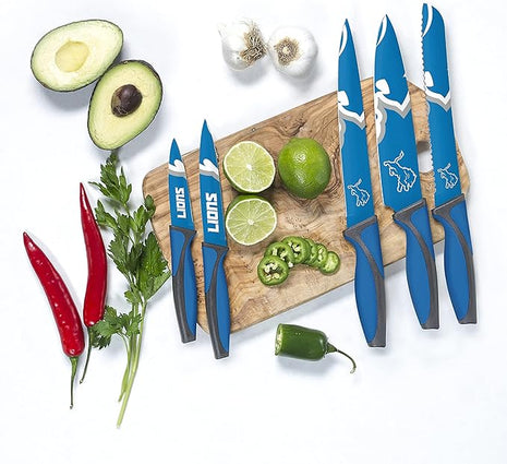 The Sports Vault NFL Detroit Lions 5-Piece Kitchen Knife Set