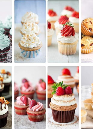 Nonstick Muffin & Cupcake Pan Set (2 Pack) - 12 Cup Regular + 24 Cup Mini Muffin Tins | Heavy Duty Gold Carbon Steel, Rust-Resistant, Easy Release