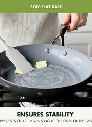 GreenPan Valencia Pro Hard Anodized Healthy Ceramic Nonstick 8" and 10" Frying Pan Skillet Set, PFAS-Free, Induction, Dishwasher Safe, Oven Safe, Gray