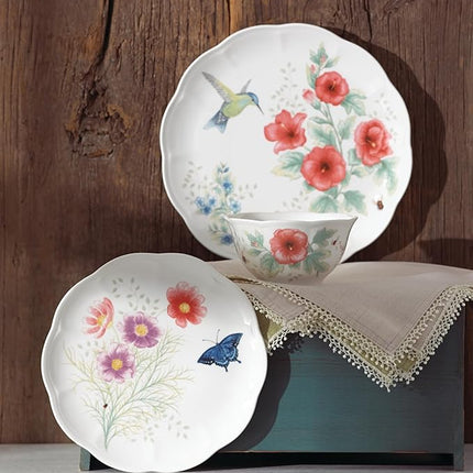Lenox 883319 Butterfly Meadow Flutter 12Pc Dinnerware Set,Multicolor