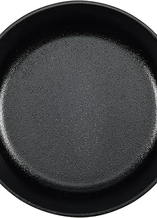 Amazon Basics Round Pre-Seasoned Cast Iron Mini Dutch Oven Pot with Lid and Dual Handles, 2-Quart, Black