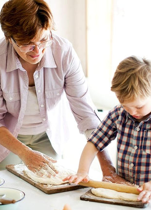 French Rolling Pin (17 Inches) –WoodenRoll Pin for Fondant, Pie Crust, Cookie, Pastry, Dough –Tapered Design & Smooth Construction - Essential Kitchen Utensil