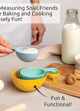 OTOTO Measuring Spoons Set - Teaspoons for Dry & Liquid Ingredients, BPA-free & Dishwasher Safe, Funny Gifts, Baking Accessories, Unique Kitchen Gadgets (Shelly)