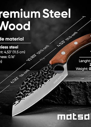 Matsato Knife Set 3-Piece Kitchen Knives, Cooking Chef Knife Set, Cleaver, Kitchen And Chef Cutting and Chopping Knives Sets Juego De Cuchillos Para Cocina