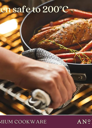 Anolon Advanced Home Hard-Anodized Nonstick Skillets (2 Piece Set- 10.25-Inch & 12.75-Inch, Onyx)