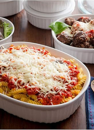 CorningWare French White 20-Pc Ceramic Bakeware Set with Lids Chip and Crack Resistant Stoneware Baking Supplies, Microwave, Dishwasher, Oven, Freezer and Fridge Safe