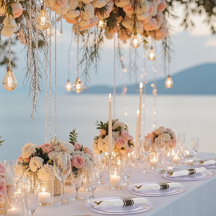 Nervure 350PCS Gold Plastic Plates - Gold Plastic Dinnerware Sets for 50 Guests - 100 Disposable Plates, 150 Silverware, 50 Cups, 50 Napkins for Wedding & Party