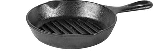 Lodge Cast Iron Grill Pan, 6.5 Inch, Black