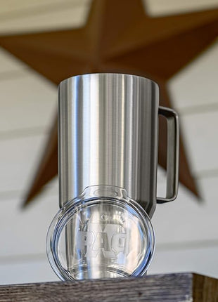 Maxam XPAC 64 Ounce Double Vacuum Wall Stainless Steel Vacuum Insulated Tumbler with Lid and Handle, Fits in a 4 Inch Wide Car Beverage Holder