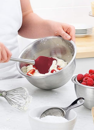 Tovolo Flex-Core Stainless Steel Handled Spatula, Heat-Resistant & BPA-Free Silicone Turner Head, Safe for Cast Iron & Non-Stick Cookware, Dishwasher-Safe: Home & Kitchen