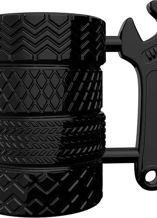 Tire Coffee Tea Mug Gift for Car Lovers Mechanics Car Enthusiasts Christmas Gifts for Man Birthday Gift