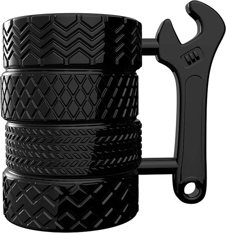 Tire Coffee Tea Mug Gift for Car Lovers Mechanics Car Enthusiasts Christmas Gifts for Man Birthday Gift