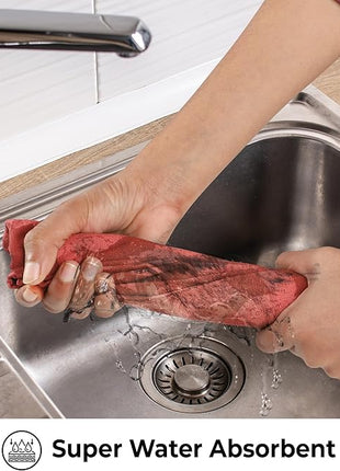 Urban Villa Kitchen Towels Harvest Leaf Print Towels Set of 6 20" X30” 100% Cotton Highly Absorbent Quick Drying Dish Cloths & Dish Towels Thanksgiving Fall Tea Towels with Hanging Loop Towels