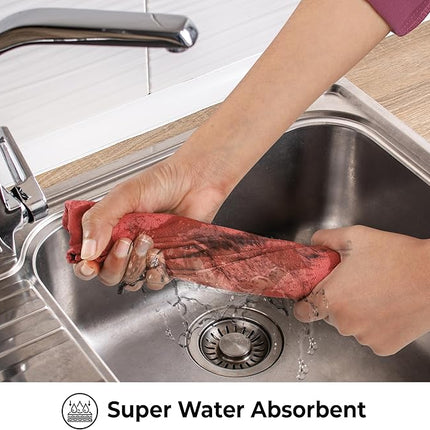 Urban Villa Kitchen Towels Harvest Leaf Print Towels Set of 6 20" X30” 100% Cotton Highly Absorbent Quick Drying Dish Cloths & Dish Towels Thanksgiving Fall Tea Towels with Hanging Loop Towels