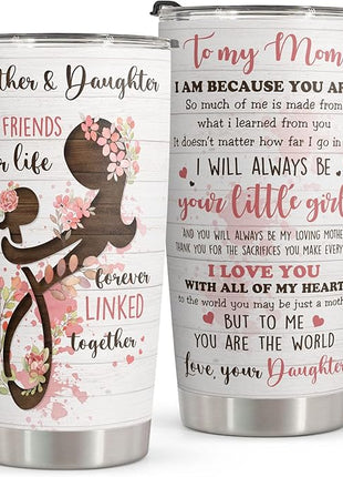 Macorner Mothers Day, Birthday Gifts for Mom Nana From Daughter - Gifts For Grandma - Stainless Steel Tumbler 20oz