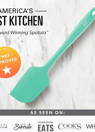 DI ORO Silicone Spatula - 600°F Heat-Resistant Rubber Kitchen Spatula for Baking, Scraping, & Mixing - BPA Free Nonstick Cookware Safe Flexible Utensil for Cooking - Seamless & Dishwasher Safe (Mint)