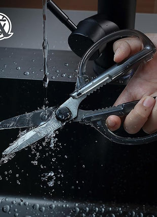 MITSUMOTO SAKARI Heavy Duty Japanese Kitchen Scissors, Multipurpose Detachable Stainless Steel Kitchen Shears, Sharp Cooking Scissors for Meat, Fish, Nuts, Vegetables