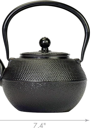 Primula Black Hammered 40 Ounce Cast Iron Teapot