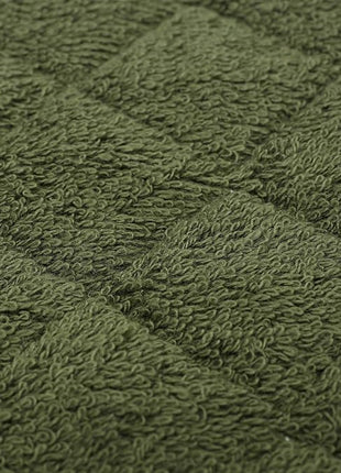 100% Cotton Kitchen Everyday Basic Terry Pot Holder Heat Resistant Coaster Potholder for Cooking and Baking Set of 5 Olive Green