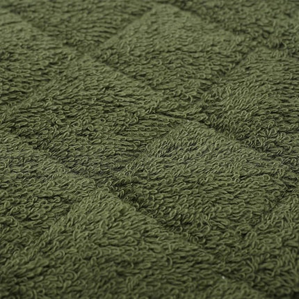 100% Cotton Kitchen Everyday Basic Terry Pot Holder Heat Resistant Coaster Potholder for Cooking and Baking Set of 5 Olive Green