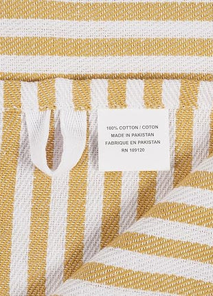 KAF Home Premium Kitchen Towels (18" x 28"), Large 100% Cotton, Flat & Terry Absorbent Dish Towel Set (Honey, 18 x 28-6 Pack)