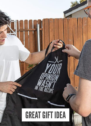 Funny Apron for Women and Men - Adjustable Chef Apron for Grilling, Cooking, BBQ