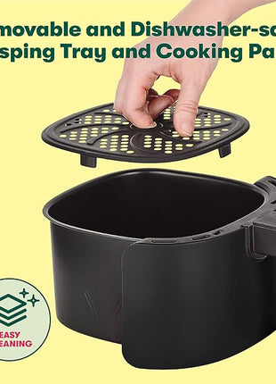 BELLA 2.9QT Touchscreen Air Fryer, No Pre-Heat Needed, No-Oil Frying, Fast Healthy Evenly Cooked Meal Every Time, Dishwasher Safe Non Stick Pan and Crisping Tray for Easy Clean Up, Matte Black