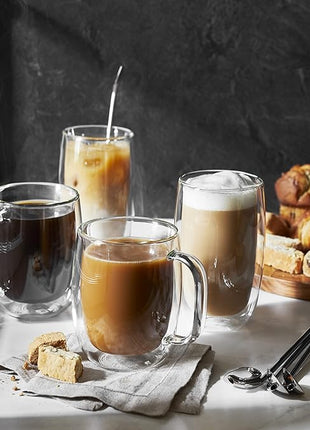 ZWILLING Sorrento Double-Wall Coffee and Beverage 9-pc Glassware Set