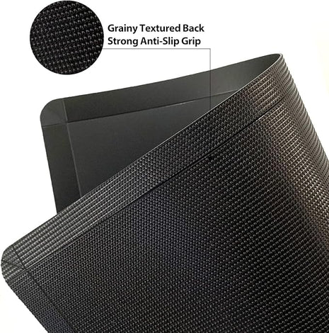 WK Flexible Plastic Cutting Boards Mats with Lip, Foldable Cutting Board for Kitchen Set of 3, Black Cutting Boards for Meat, Nonslip Cutting Mats Sheets, BPA Free, Dishwasher Safe