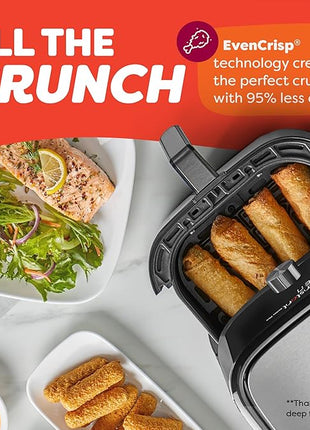 Instant Pot 4QT Vortex Plus 6-in-1 Mini Air Fryer, Custom Program Options, Crisps, Broils, Roasts, Dehydrates, Bakes, Reheats, 100+ In-App Recipes, Stainless Steel,4 Quarts