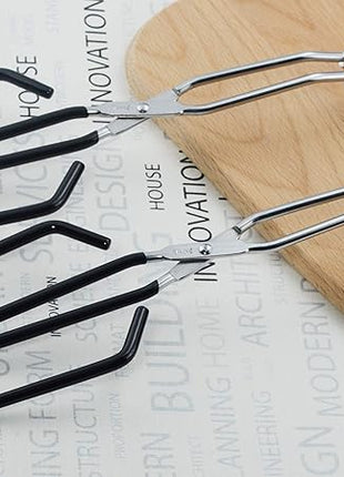 Scissor Cooking Tongs 11-Inch Stainless Steel Wire Tongs Kitchen Scissor Tongs, Set of 2