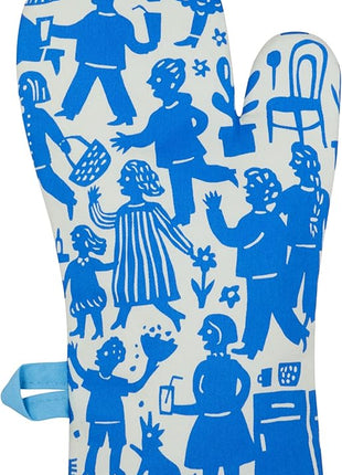 Blue Q Party's in The Kitchen Funny Oven Mitts - Cute Oven Mitts, Home Kitchen Gifts, Cooking Accessories, Super-Insulated Quilting, Comfy Natural-Fitting Shape, 100% Cotton, Size 12.5" L x 7.5" W