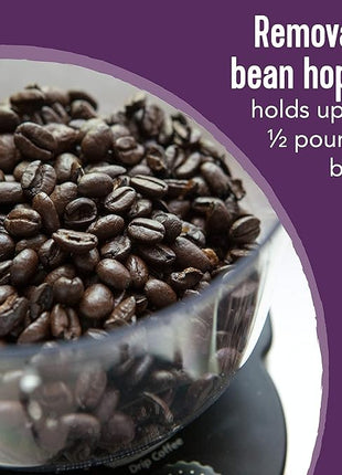 Mr. Coffee Automatic Burr Mill Coffee Grinder with 18 Custom Grinders Silver