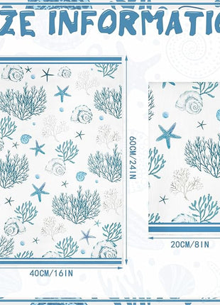 Boyiee Set of 6 Beach Kitchen Towels Coastal Ocean Dish Towels Sea Nautical Tea Towels Absorbent 24 x 16 Inches Shell Coral Starfish Hand Towels Summer Gifts for Farmhouse Kitchen Bathroom Decorations