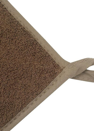 100% Cotton Kitchen Everyday Basic Terry Pot Holder Heat Resistant Coaster Potholder for Cooking and Baking Set of 5 Brown